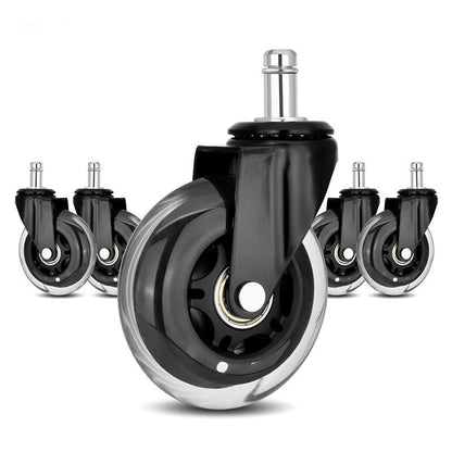 Hinomi Silent Wheels (Set of 5) - Quiet & Smooth-Gliding Replacement Casters for Chairs