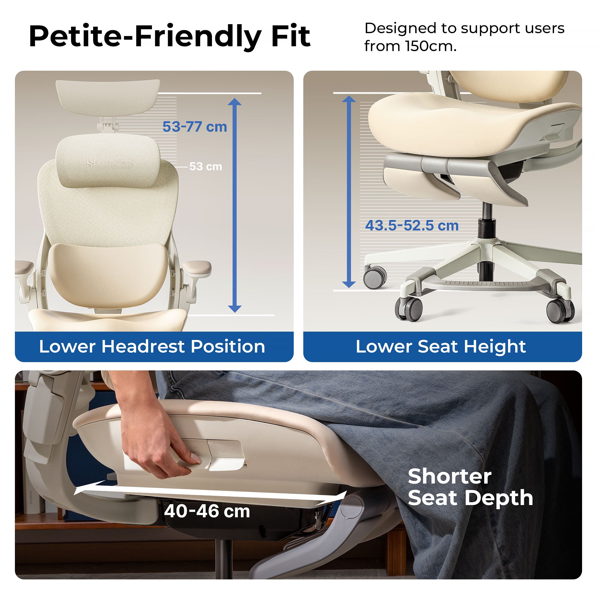 Hinomi Q2 Pro Ergonomic Office Chair with Free Footrest